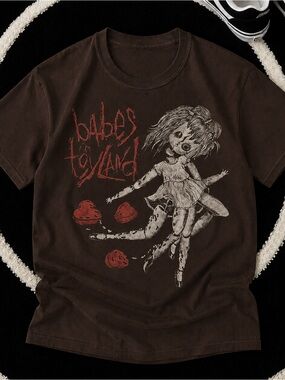 Babes in Toyland Doll Shirt, Punk Rock Graphic Tee with Doll Print - Unisex